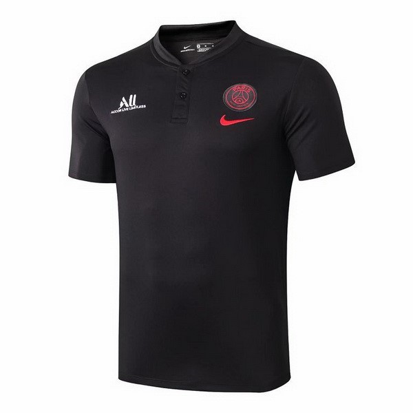 Polo Paris Saint Germain 2019-20 Schwarz Rote Fussballtrikots Günstig